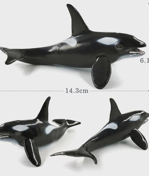 Miniatuur Zeedieren Figuren Set: Orka, Haai, Walrus, Zeeleeuw, Schildpad & Dolfijn