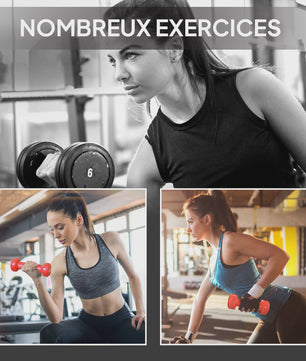 HOMCOM Dumbbell Set 10kg met Opbergkoffer - Verstelbaar Gewicht voor Krachttraining