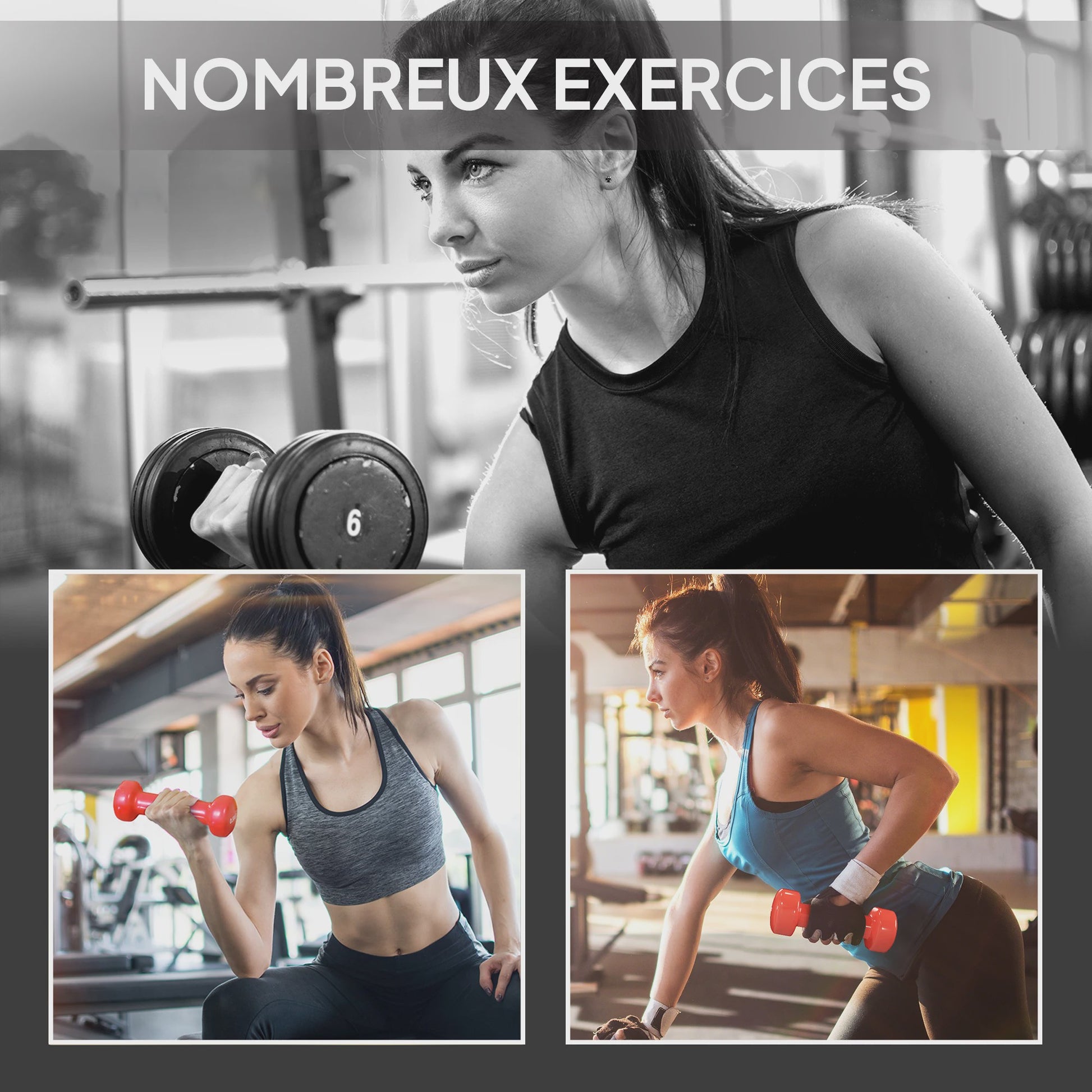 HOMCOM Dumbbell Set 10kg met Opbergkoffer - Verstelbaar Gewicht voor Krachttraining