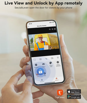 TMEZON 4-Draads Video Intercom Systeem met 7" HD Touchscreen & Tuya App