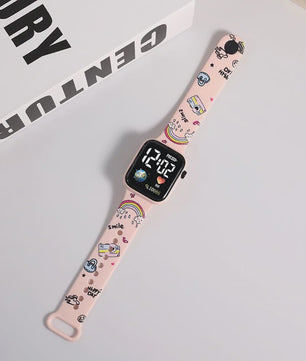 Vrolijk Stitch & Hello Kitty Kinderhorloge - Digitaal & Leuk voor Meisjes