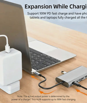 11-in-1 USB-C Hub Docking Station met HDMI, VGA, RJ45 & 100W PD Opladen