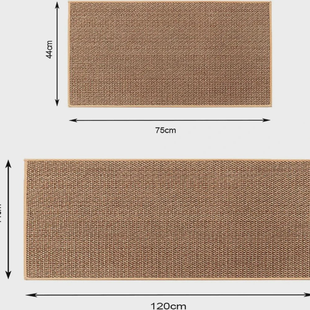 Wasbare Antislip Keuken Runner - Faux Sisal Keukenmat met Natuurrubber Anti-slip Onderkant