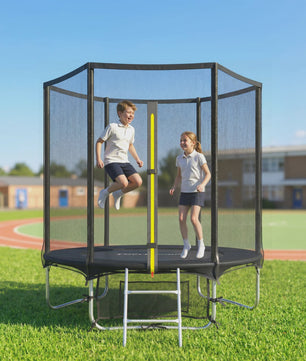 Sportnow Outdoor Trampoline Ø183 cm met Veiligheidsnet - Plezier voor +6 Jaar