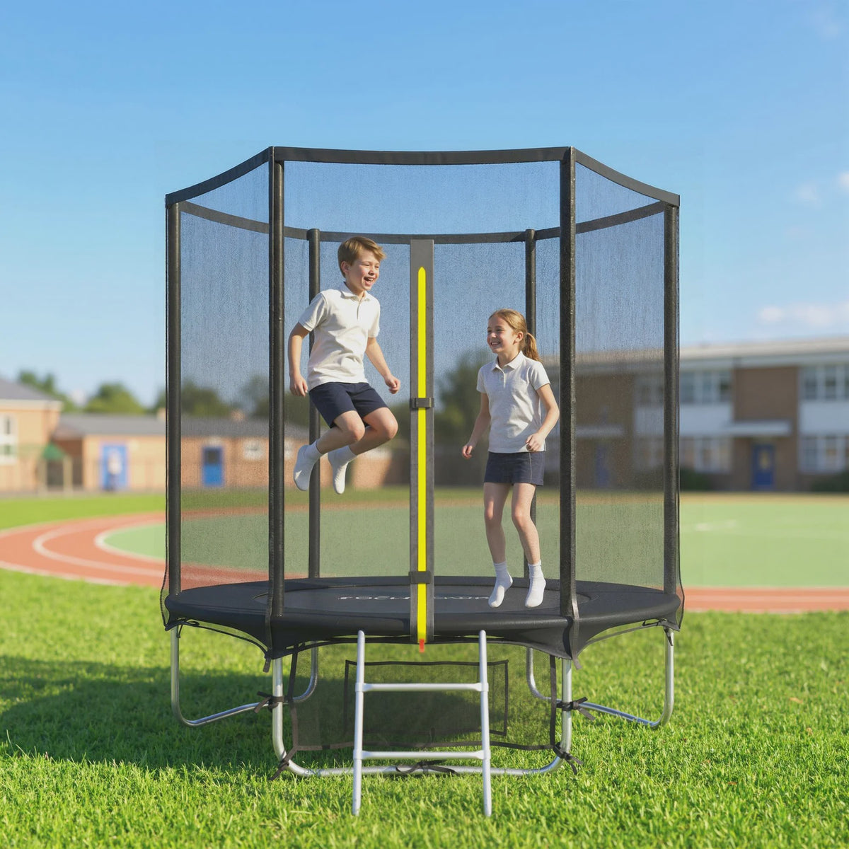 Sportnow Outdoor Trampoline Ø183 cm met Veiligheidsnet - Plezier voor +6 Jaar