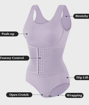 Dames Bodysuit Shapewear met Rits en Buikcontrole - Taille Trainer & Slankmakend Korset