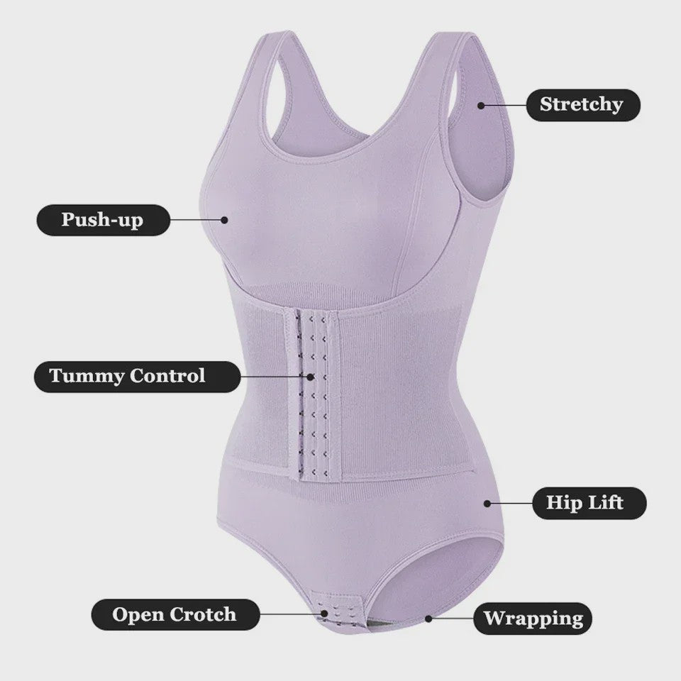 Dames Bodysuit Shapewear met Rits en Buikcontrole - Taille Trainer & Slankmakend Korset