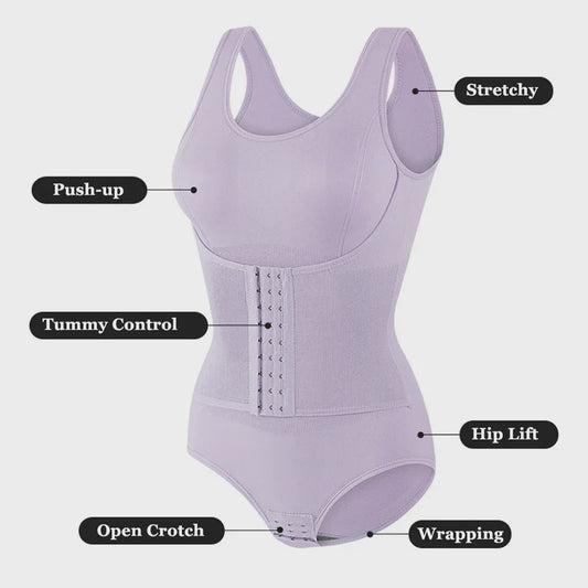 Dames Bodysuit Shapewear met Rits en Buikcontrole - Taille Trainer & Slankmakend Korset