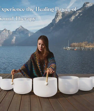 7-delige Kristallen Klankschaal Set (6-12 Inch) - 432Hz Chakra Stemming voor Meditatie & Sound Therapy