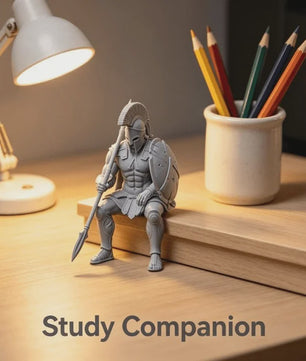 Spartaanse Krijger Zittende Figuur - 3D Geprint Decoratiebeeldje