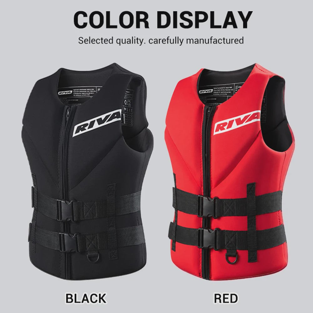 Veiligheidsvest Volwassenen - Neopreen Reddingsvest voor Watersport, Kajakken, Wakeboarden & Motorboten