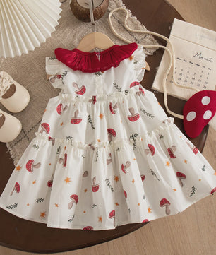 Zomerjurkjes Meisjes Katoen Sleeveless met Schattige Print - Perfect voor Strand & Spelen