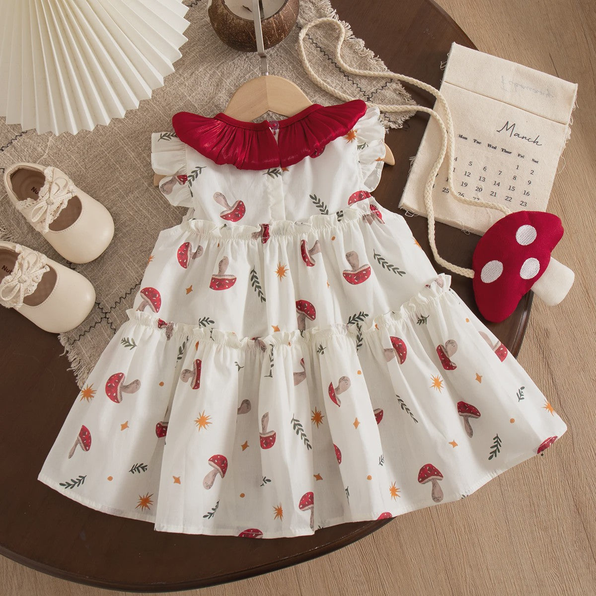 Zomerjurkjes Meisjes Katoen Sleeveless met Schattige Print - Perfect voor Strand & Spelen