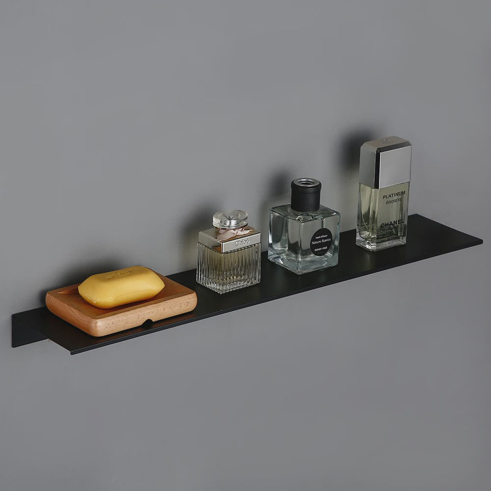 Aluminium Wandrek Zwart/Wit - Enkele Laag - Multifunctioneel voor Badkamer, Keuken & Toilet