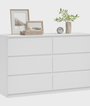 Moderne Commode met 6 Lades - 120x40x75cm - Woonkamer, Slaapkamer, Hal