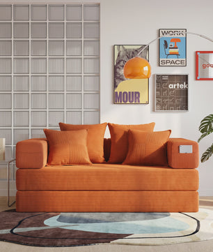 Opvouwbare Sofa Bed 200cm XXL - Modulair Gastenbed met Corduroy & Memory Foam