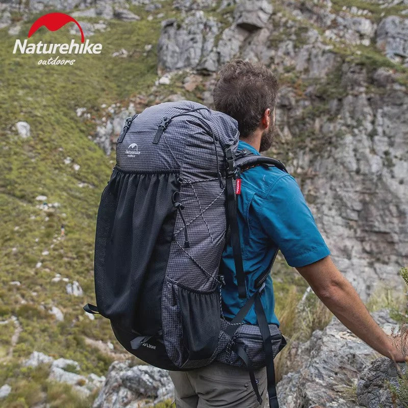 Naturehike Rock Rugzak 60L - Ultralicht, Waterdicht, met Frame & Regenhoes voor Hiking & Outdoor