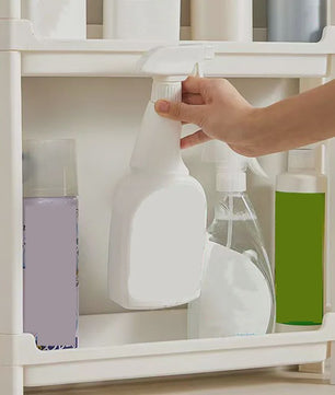 Smalle Opbergkast met Wielen - Ruimtebesparend Trolley Rek voor Badkamer & Keuken