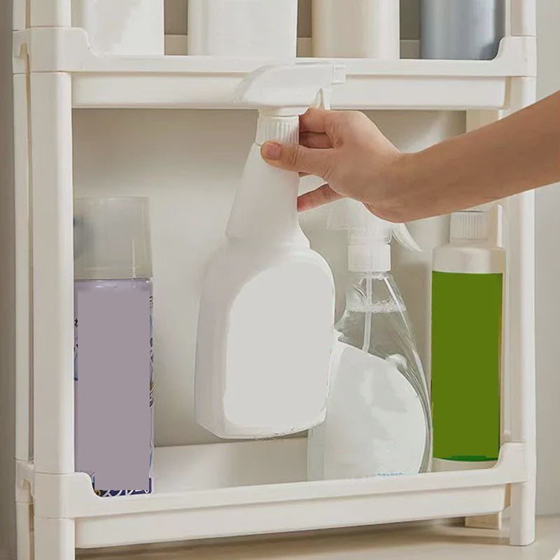 Smalle Opbergkast met Wielen - Ruimtebesparend Trolley Rek voor Badkamer & Keuken