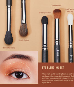 Jessup 13-delige Professionele Oog Make-up Kwastenset - Synthetisch Vegan Haar