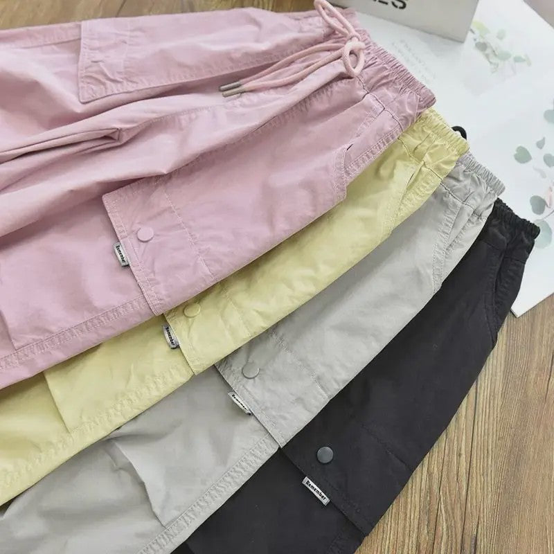Kinder Cargo Joggers - Luchtige Zomerbroek met Elastische Enkel