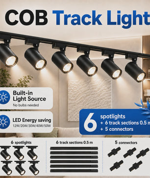 LED Railverlichting Set: 220V Plafondspots (12-40W) voor Woonkamer & Keuken