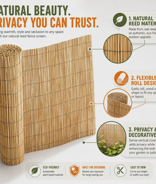 Natuurlijke Rietenschutting 100x1000cm - Privacy & Decoratie voor Tuin en Balkon