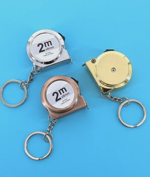 Mini Rolmaat Sleutelhanger 2 Meter - Compact Meetlint voor Huis, Hobby & Handwerken