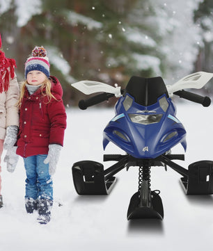 Stuurbare Sneeuwscooter Slee voor Kinderen - 80kg Belastbaar met Trekkoord