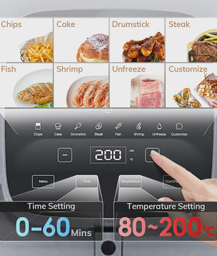 5L Airfryer met Cyclone Technologie: Gezond Frituren met Touch Control & Zichtvenster