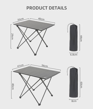 Tarka Opvouwbare Aluminium Campingtafel - Lichtgewicht & Draagbaar