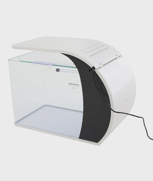 Moderne Glazen Aquarium Set met LED Verlichting en Filterpomp - 19L