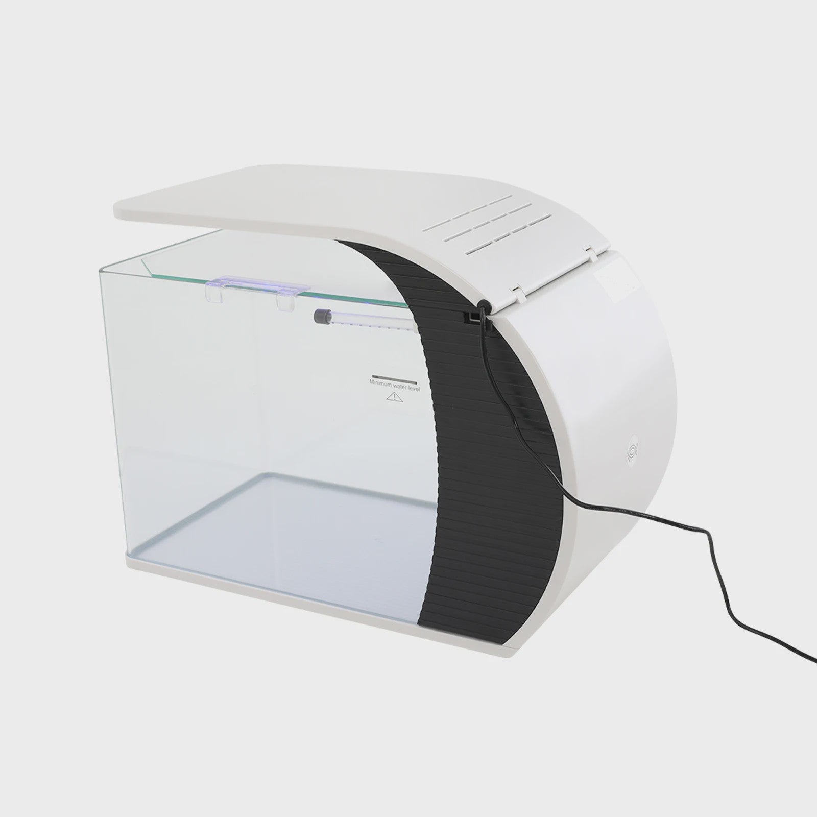 Moderne Glazen Aquarium Set met LED Verlichting en Filterpomp - 19L