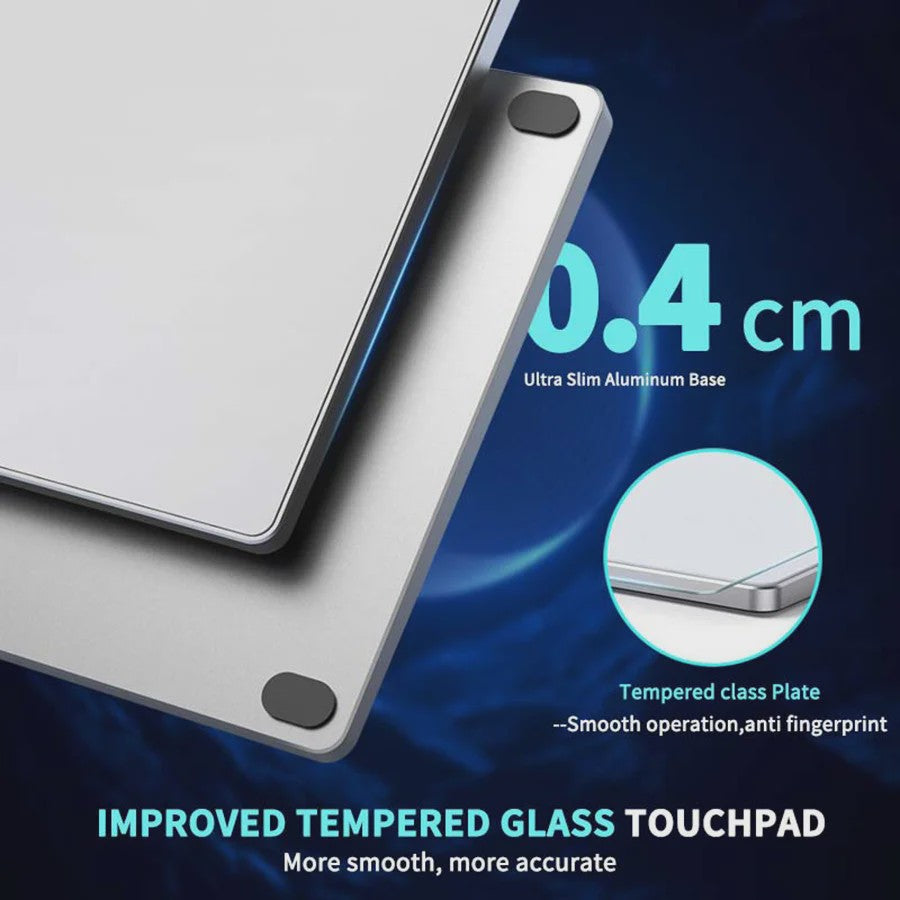 Bedraad Multi-Touch Trackpad met Gehard Glazen Oppervlak - Hoge Precisie & Vlotte Bediening
