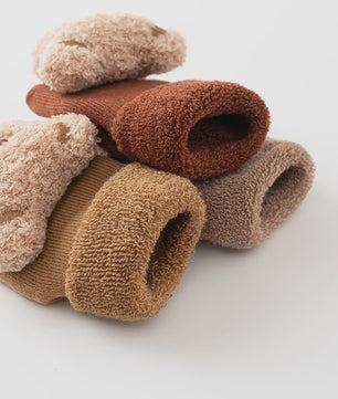 Schattige Babysokjes met Beer - Zacht Katoen, Anti-slip & Warm voor Jongens en Meisjes