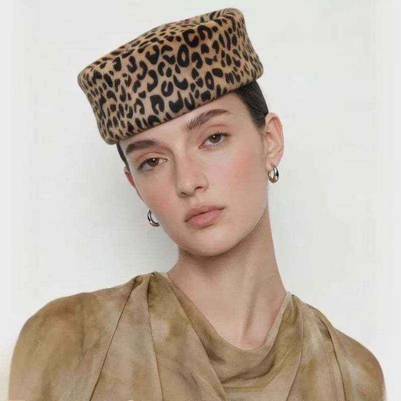 Stijlvolle Dames Baret met Luipaardprint - Mode Hoed voor Elke Gelegenheid