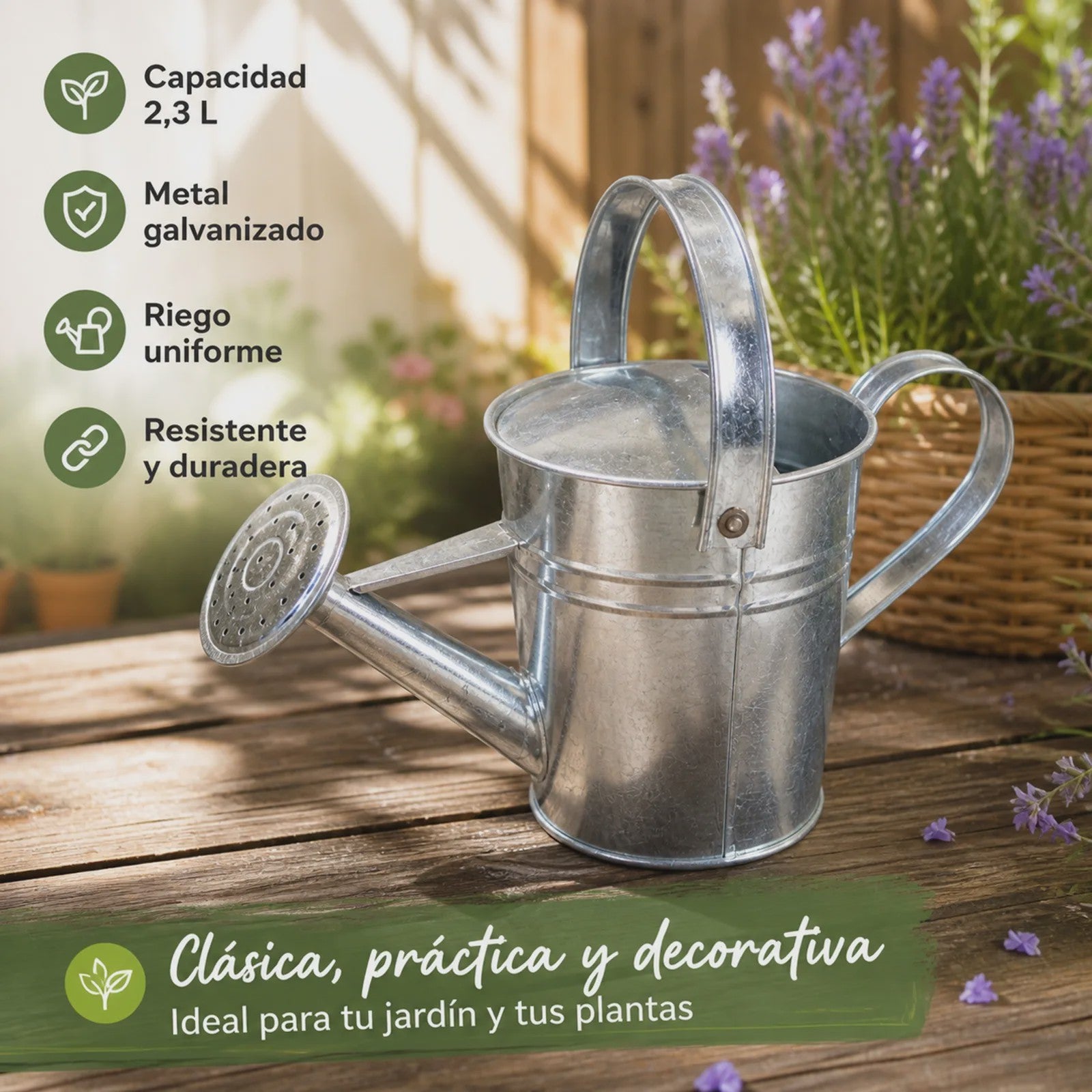 Vintage Gietijzeren Gieter - 2.3L & 5L - Roestvrij & Stijlvol voor Binnen & Buiten Tuinplanten
