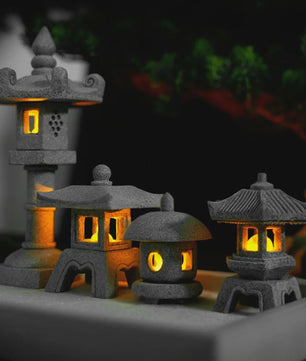Mini Pagode Lantaarn Decoratie - Zen Tuin, Aquarium & Buiten