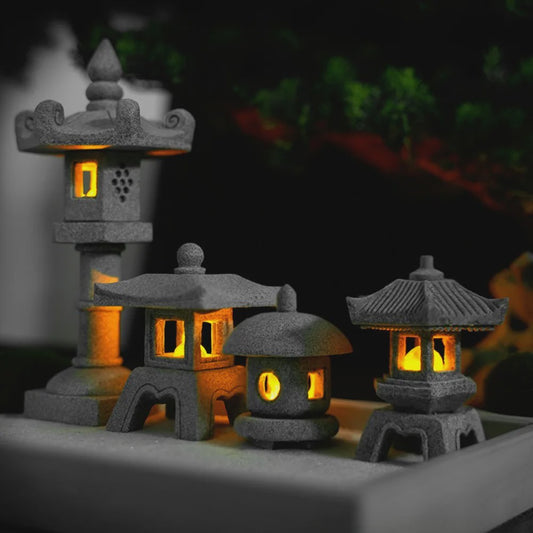 Mini Pagode Lantaarn Decoratie - Zen Tuin, Aquarium & Buiten