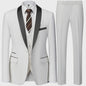 Stijlvolle Zwarte Heren 3-Delige Blazer Set: Kostuum met Pantalon & Vest - Slim Fit voor Bruiloft & Feest