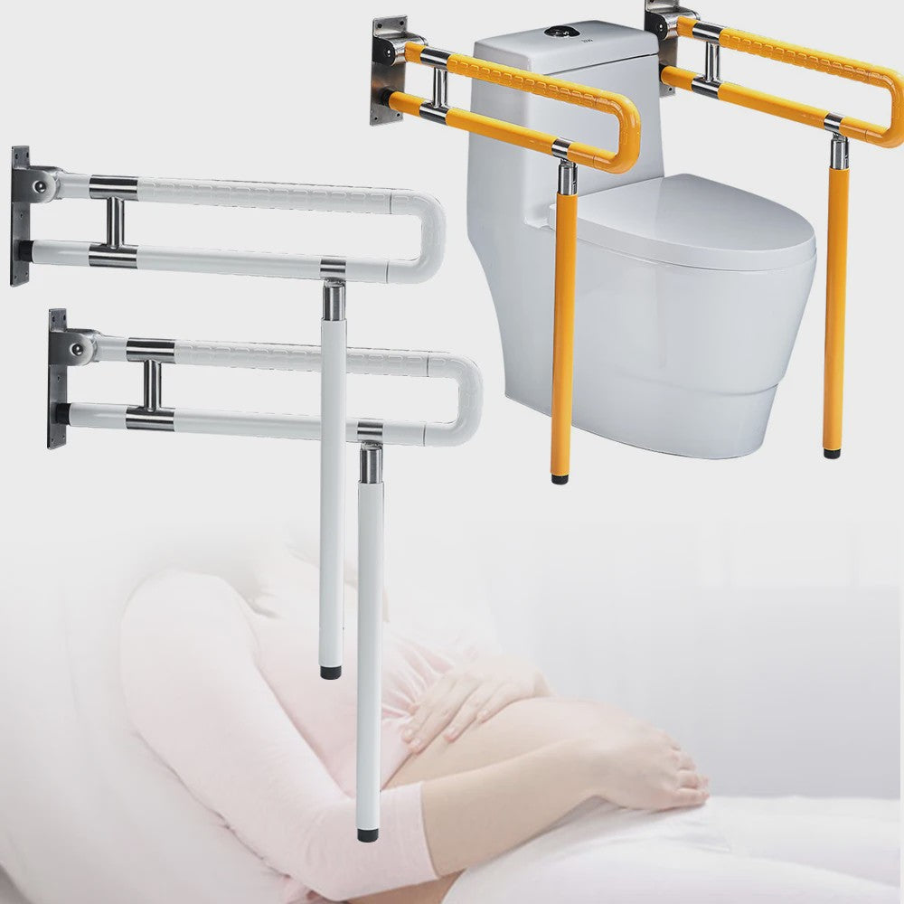 Klapbare Toiletsteun RVS - Wandmontage - Antislip Handgreep