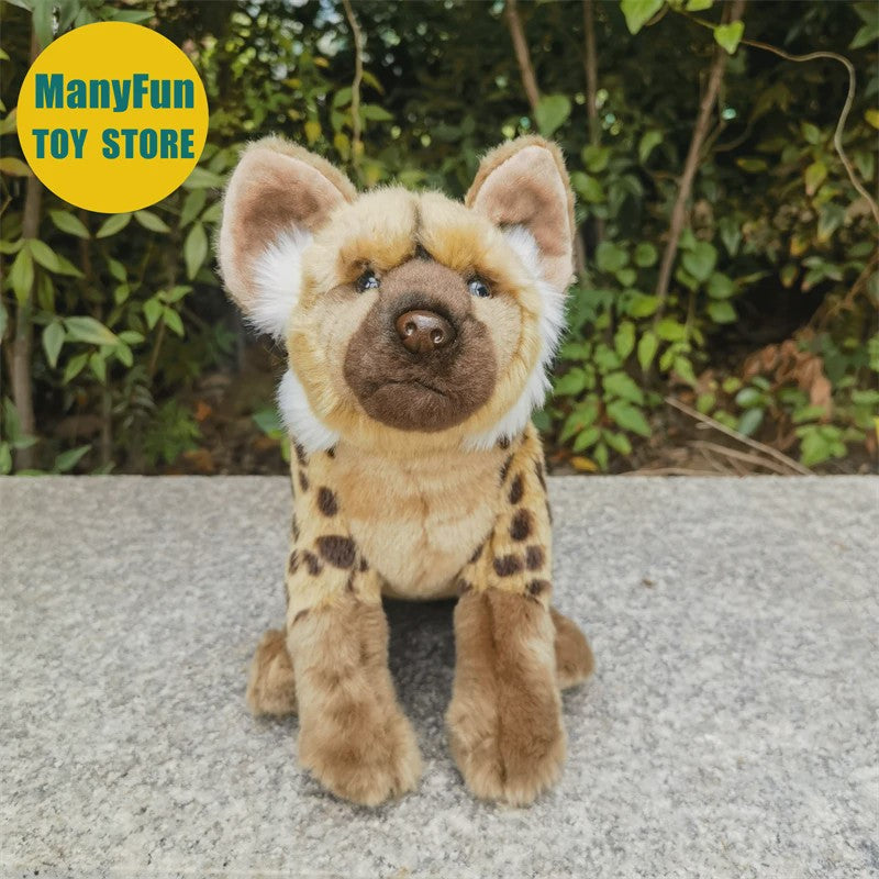 Realistische Hyena Pluche Knuffel - Levensechte Gevlekte Hyena Speelgoed - 26cm