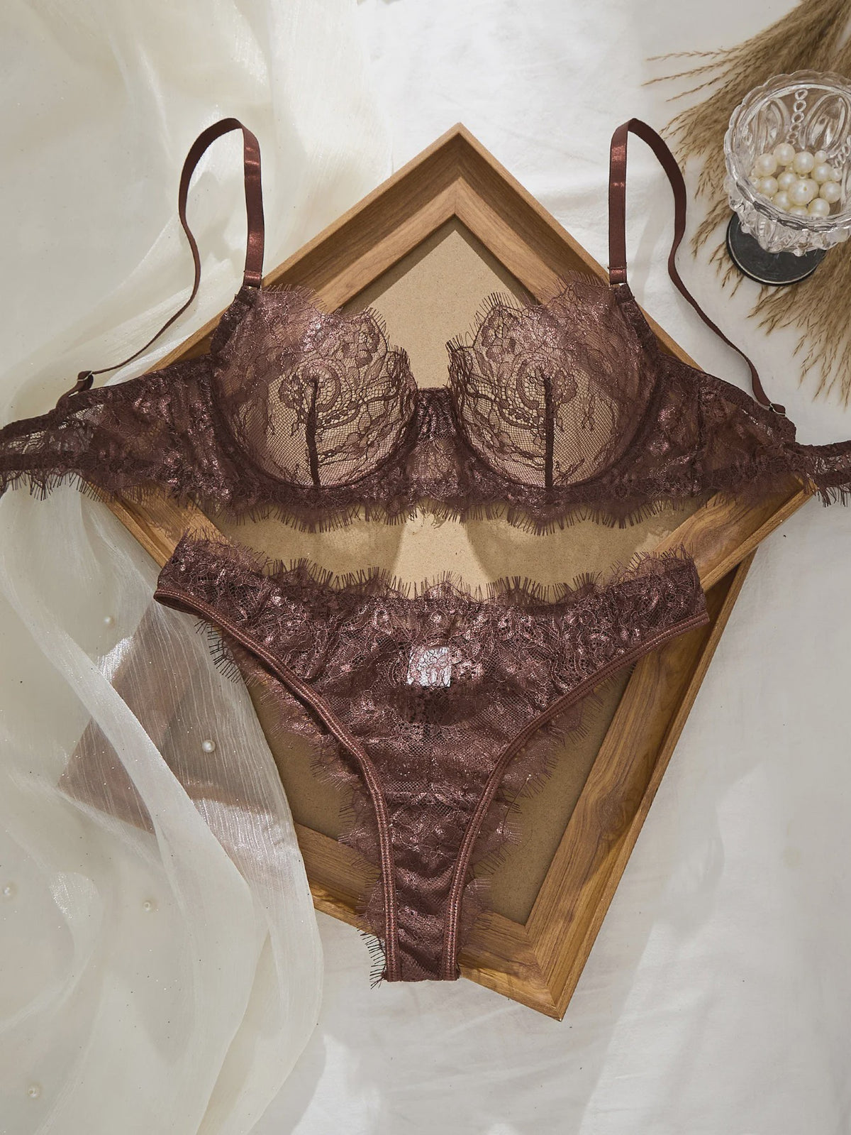 Luxe kanten bh en slip set - Naadloos en comfortabel