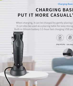 Kemei KM-2296 Oplaadbare Baardtrimmer & Lichaamstrimmer voor Mannen - Draadloos & USB