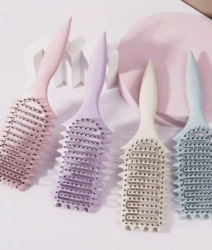 Ventilerende Stylingborstel met Massage-effect - Comfortabele Grip voor Natuurlijk Haar & Pruiken