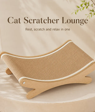 Houten Kattenkrabmeubel met Sisal Hangmat - Rust en Krabplezier
