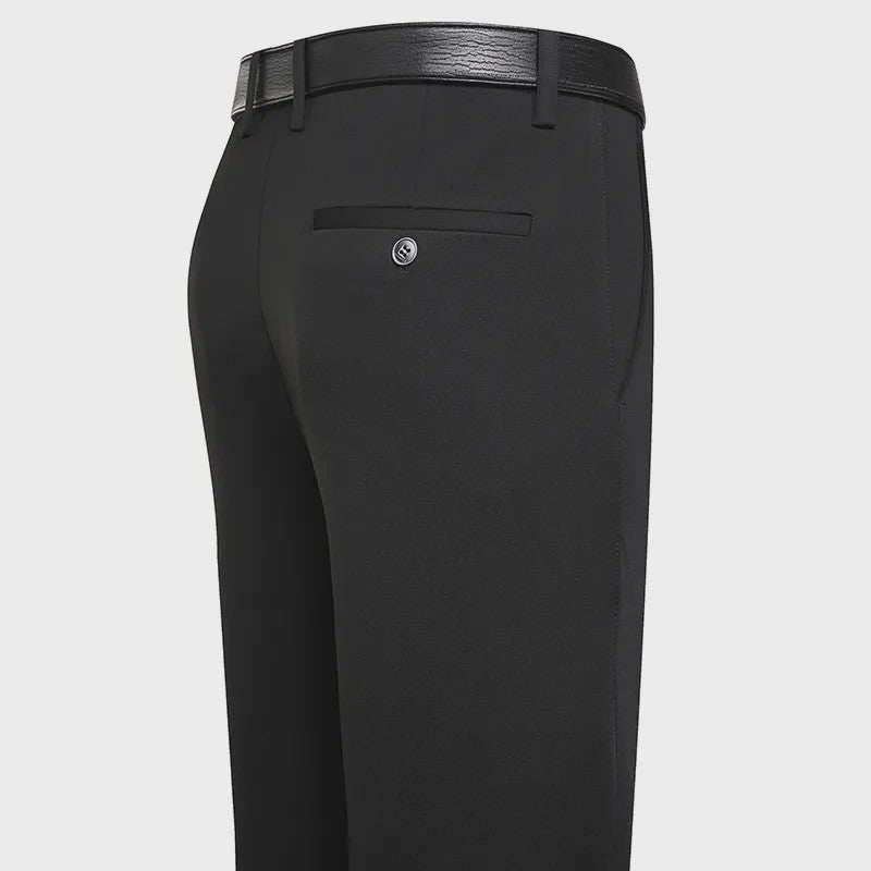 Herfst/Winter Heren Broek: Comfortabele Business Casual Pantalon met Elastische Taille