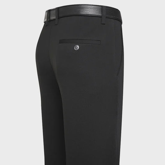 Herfst/Winter Heren Broek: Comfortabele Business Casual Pantalon met Elastische Taille