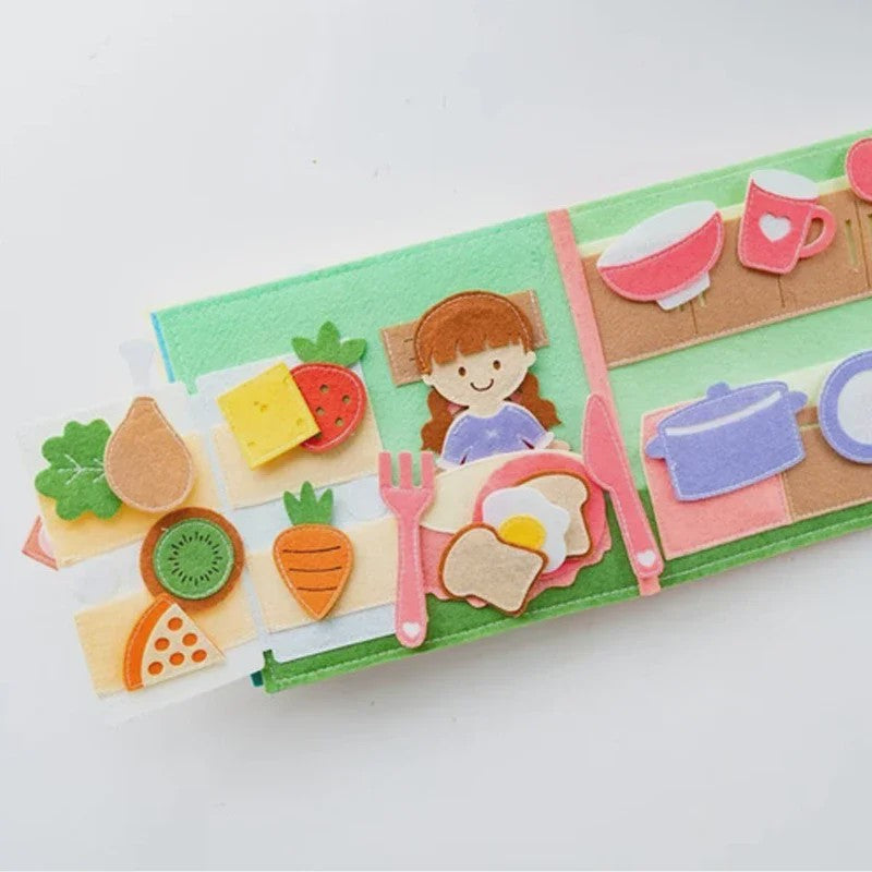 Montessori Busy Book voor Peuters - Interactief Leerboek voor Baby's en Kinderen - Educatief Reisspelletje