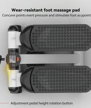 Mini Stepper met Weerstandsbanden - Compacte Full Body Workout Machine voor Thuis